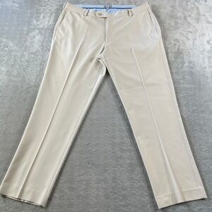 PETER MILLAR Pants Durham Mens 38x30 Beige Performance Office Casual Golf Chino